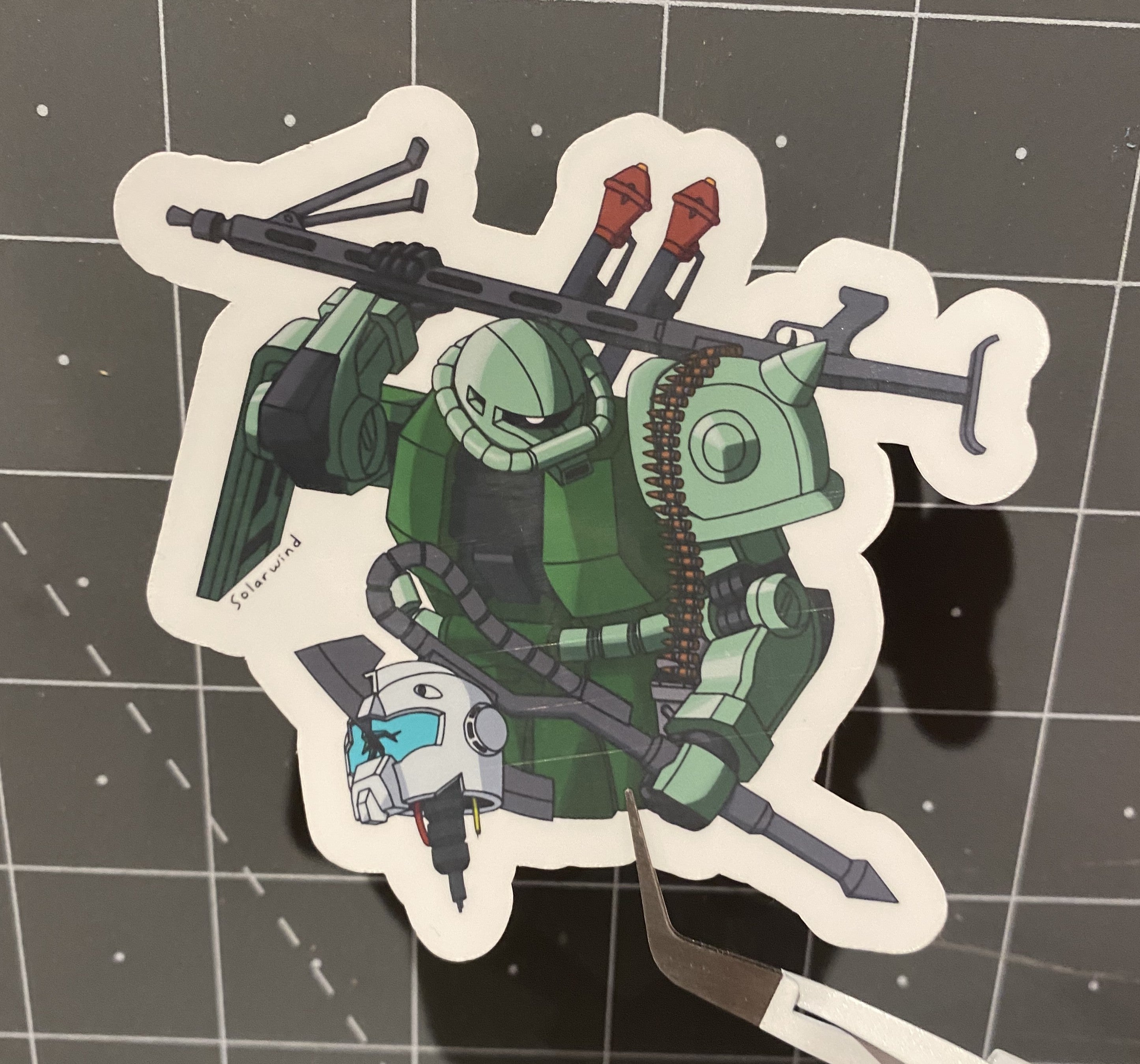 Zaku vinyl sticker