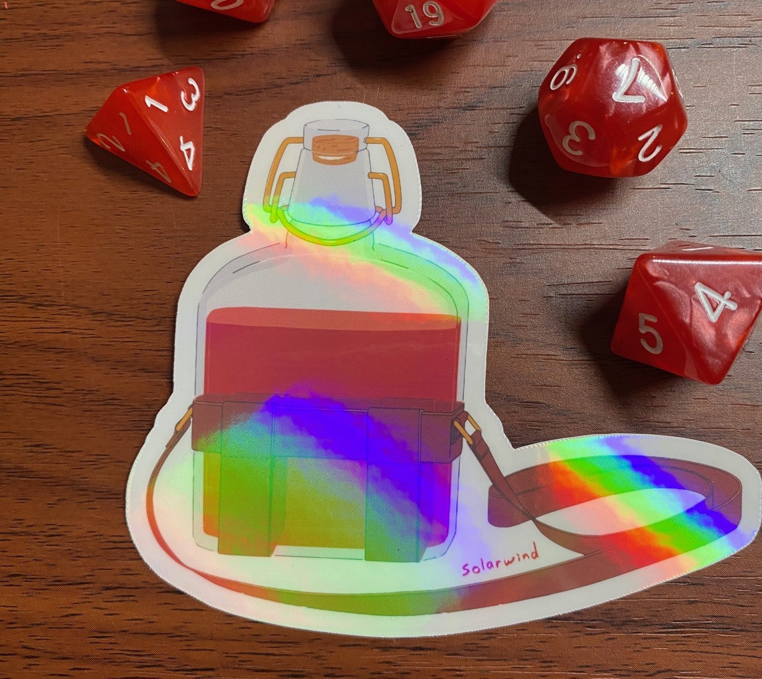 Health Potion holographic vinyl sticker