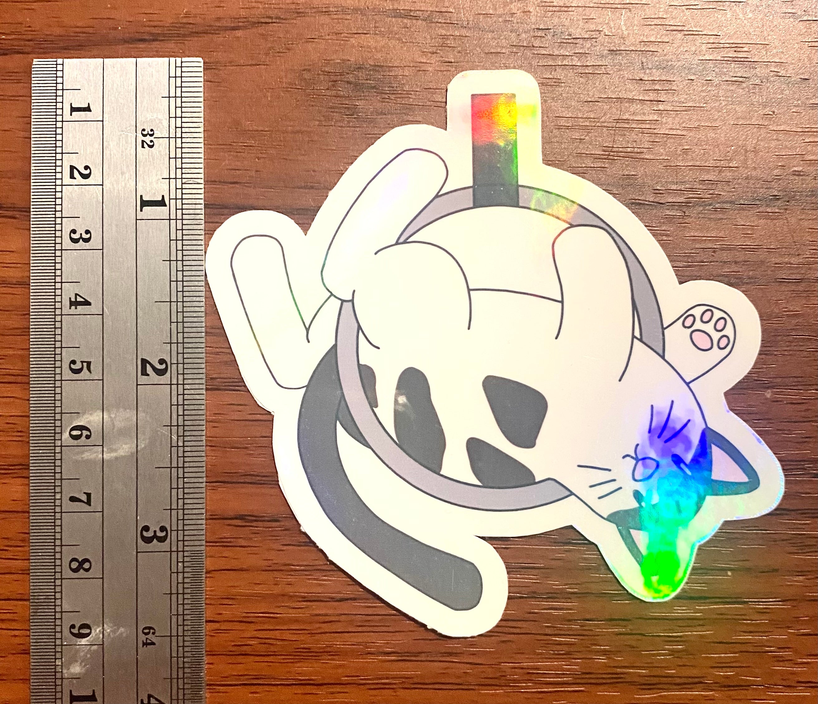 Lyra Hoop Cat vinyl sticker