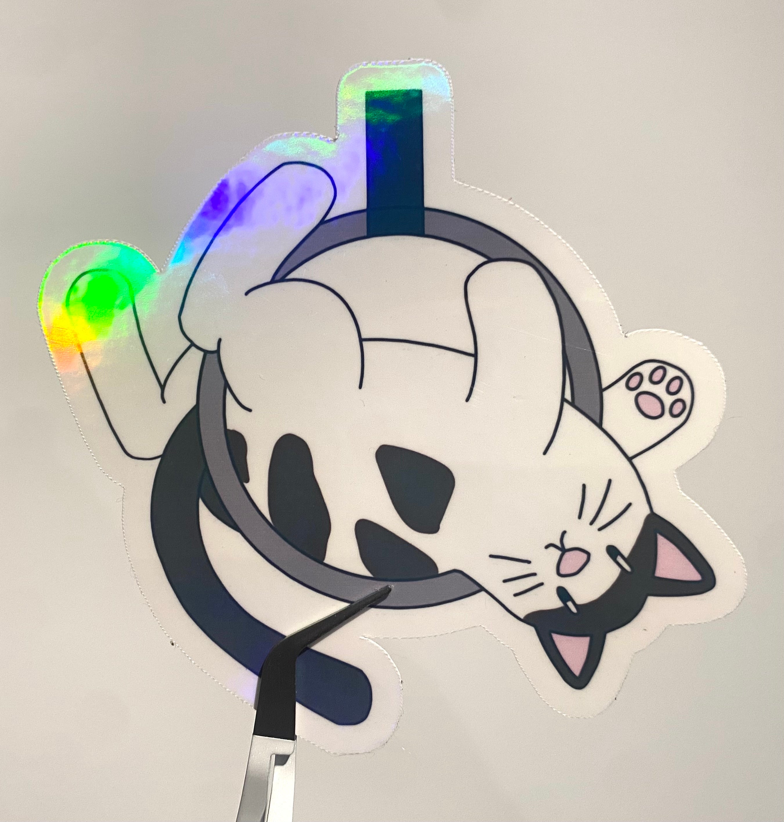 Lyra Hoop Cat vinyl sticker