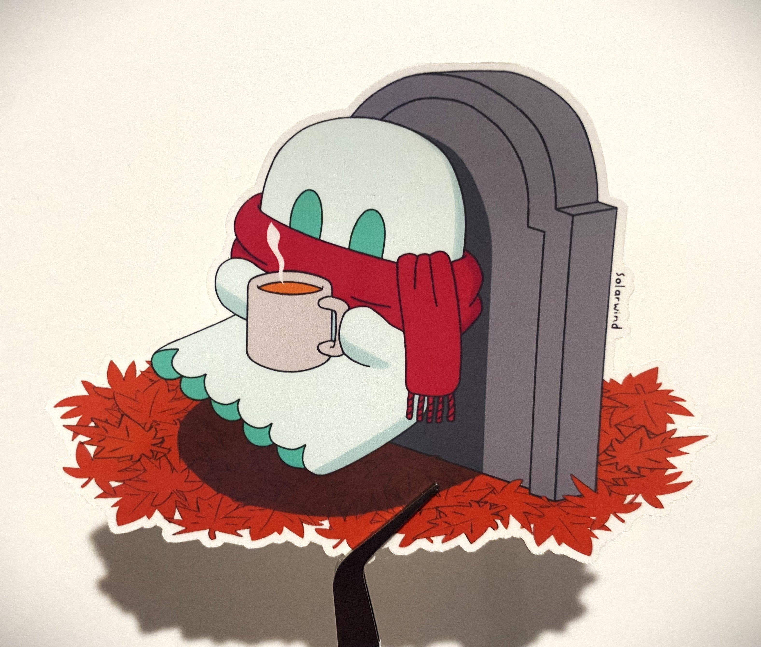 Comfy Ghost vinyl sticker